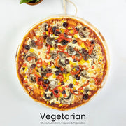 Vegetarian Meal - Pizza with Olives, Mushrooms and Peppadews